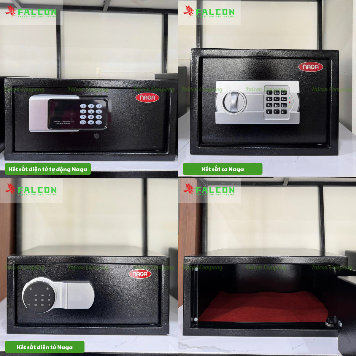 Két sắt khách sạn có thiết kế nhỏ gọn nhưng rất chắc chắn, dễ dàng đặt trong tủ quần áo.