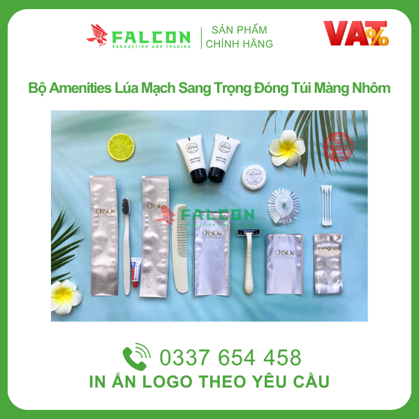 Bộ Amenities lúa mạch sang trọng đóng túi màng nhôm - Ảnh 4