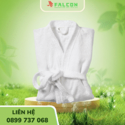 Chất liệu sợi bông thấm hút nước tốt, giúp khách hàng cảm thấy khô ráo ngay lập tức sau khi tắm.