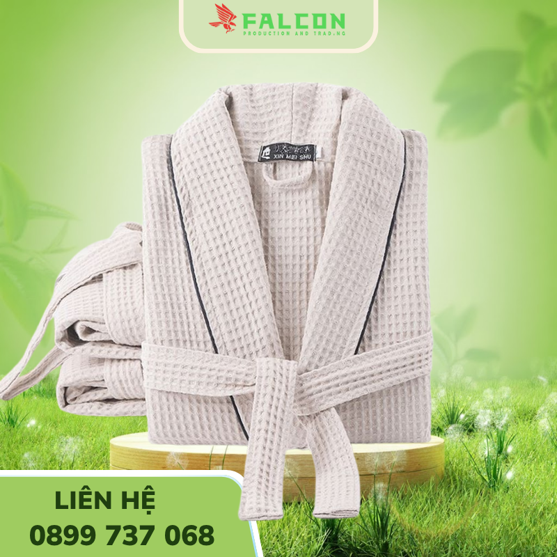 Được làm từ 100% cotton, áo choàng tắm tổ ong cực kỳ bền và dễ dàng giặt sạch.