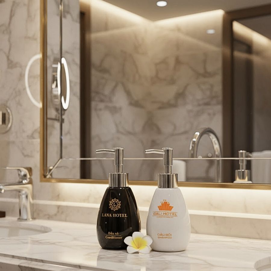 Chất liệu gốm sứ cao cấp giúp bình có độ bóng tự nhiên và cảm giác mát tay khi sử dụng.