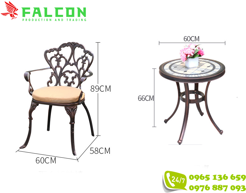 Bộ bàn ghế ngoài trời cao cấp - Ảnh 5