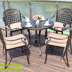 Bộ bàn ghế nhôm đúc ngoài trời