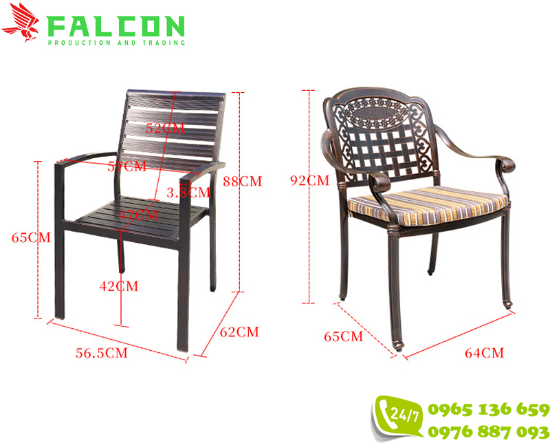 Bộ bàn ghế nhôm đúc nhập khẩu - Ảnh 5