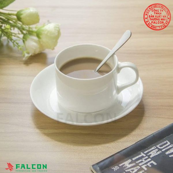 Bộ tách uống trà + đĩa kê + thìa khuấy - Ảnh 2