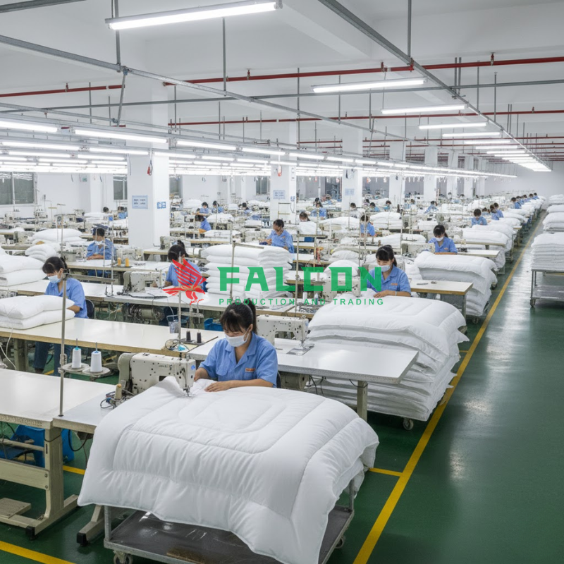 Xưởng Falcon cam kết sản phẩm không bị xù lông, không nhăn nhiều và luôn giữ form đẹp.