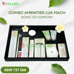 Bộ amenities lúa mạch Comfort được thiết kế theo phong cách tự nhiên, thân thiện môi trường và mang lại cảm giác dễ chịu cho khách lưu trú.