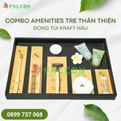 Túi kraft nâu góp phần giảm sử dụng nhựa, phù hợp với tiêu chí xanh của nhiều khách sạn hiện đại.