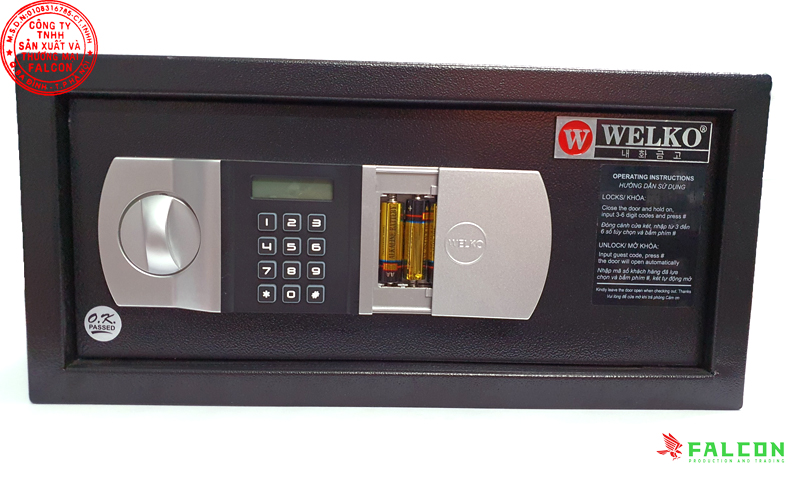 Cửa két sử dụng thép dày, tăng cường khả năng chống đột nhập.