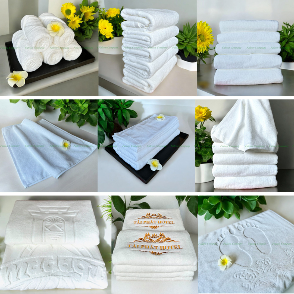 Khăn được thiết kế đơn giản nhưng tinh tế, phù hợp với phong cách của mọi khách sạn.