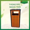 Chất liệu thép không gỉ hoặc inox cao cấp giúp thùng rác bền bỉ, không bị oxy hóa trong môi trường ngoài trời.