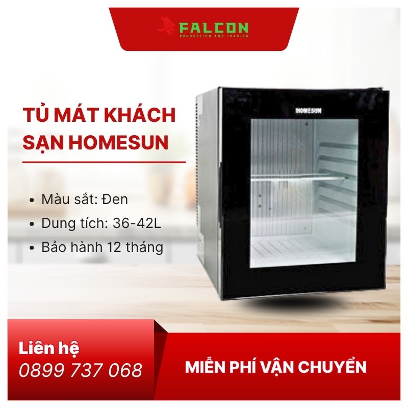 Thiết kế cánh kính trong suốt giúp khách dễ dàng quan sát đồ uống và thực phẩm bên trong.