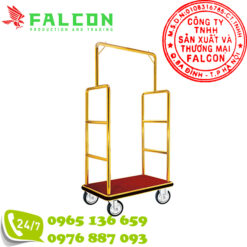 Xe đẩy hành lý mạ vàng