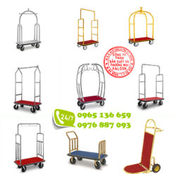 Alternative view of Xe đẩy hành lý đa năng mạ bạc