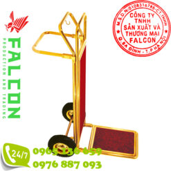 Xe đẩy hành lý 2 bánh mạ vàng