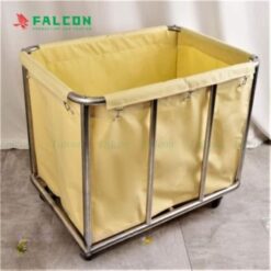 Xe dọn đồ dơ vận hành nhẹ nhàng, không gây tiếng ồn, giữ sự yên tĩnh cho khu vực phòng ở.