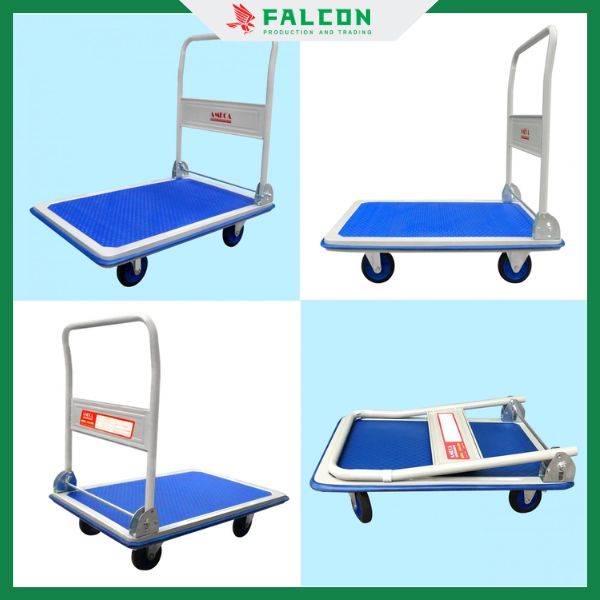 Xe đẩy được thiết kế gọn gàng và dễ dàng sử dụng, giúp nhân viên không gặp khó khăn trong quá trình di chuyển đồ đạc.