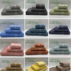Khăn màu cao cấp là sản phẩm không thể thiếu trong các khách sạn, nhà nghỉ hay homestay cao cấp, mang lại sự tiện nghi tuyệt đối cho khách lưu trú.